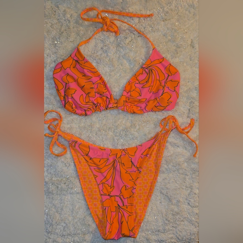 🌺Coral Flower Two Piece Bikini🌺